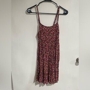 Old Navy Brown Floral Spaghetti Strap Maxi Dress